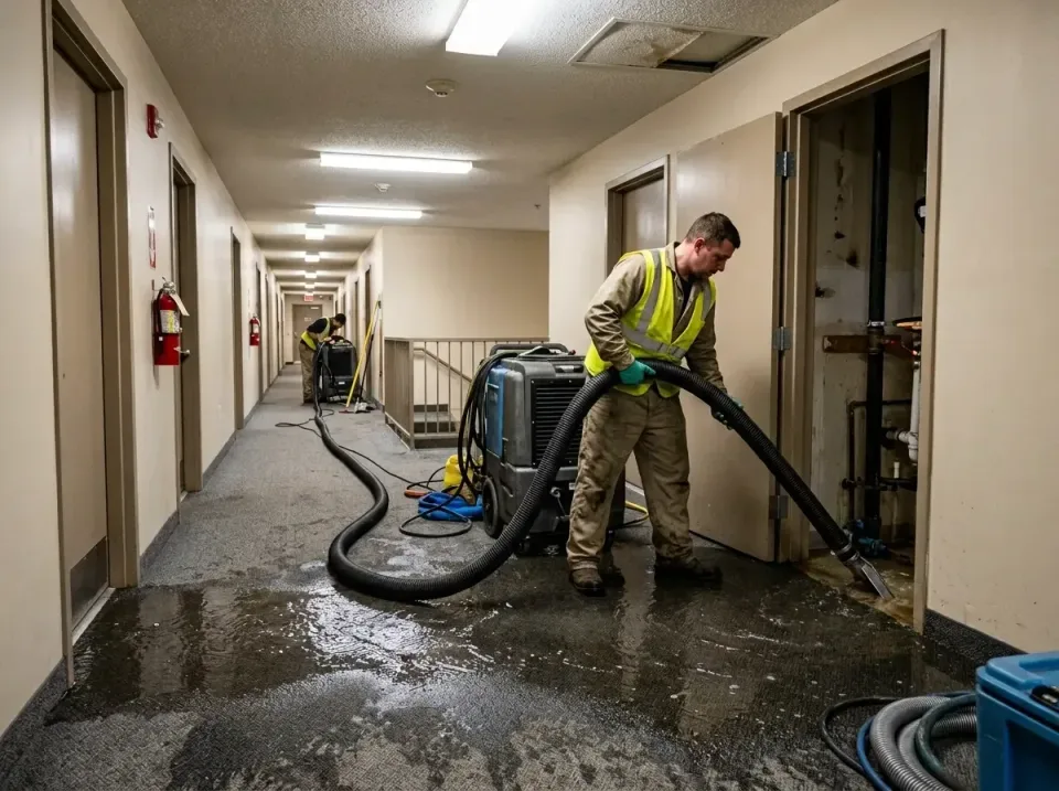 multi-unit-apartment-hallway-f-005 — frequently asked questions, Emergency Burst Pipe Water Extraction & Removal in Oak Hill…